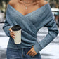🔥Hot Sale 50% OFF⚡Women's Elegant Casual V-Neck Knit Top