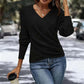🔥Hot Sale 50% OFF⚡Women's Elegant Casual V-Neck Knit Top