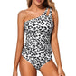 💥LAST DAY SALE 60% OFF🏖️🩱Women's One Shoulder One Piece Swimsuit Tummy Control Bathing Suit
