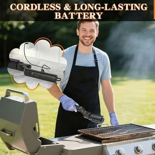 ⏳Limited-time 50% off⏰Cordless Electric BBQ Brush Cleaner – Deep Cleaning, Long Handle & Rechargeable🍖