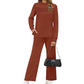 🔥LAST DAY SALE 60% OFF👍✨2026 New Women's Mock Neck Long Sleeve Lounge Set