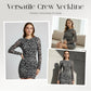 💃2026 New Arrivals 50% OFF🐆💥Women's Leopard Print Long Sleeve Slim Fit Dress👍 ✨Elegant Ruffle Hem Short Skirt, Bodycon Mesh Sleeves