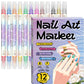 🥳2026 HOT SALE- 50% OFF!🥳💞50K+ SOLD!✨🎨Dual‑Tip Nail Art Pens – Quick‑dry, no UV lamp. Fine & brush tips. 12/24 vibrant colors. Easy DIY at home. No smudges, just art! 💅🖌️