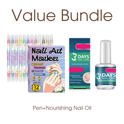 🥳2026 HOT SALE- 50% OFF!🥳💞50K+ SOLD!✨🎨Dual‑Tip Nail Art Pens – Quick‑dry, no UV lamp.Fine & brush tips 💅Easy DIY at home. No smudges, just art! 🖌️