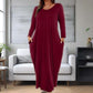 🔥Last Day Special 49% OFF💃Women's Solid Color Loose-Fitting Dress with Pockets