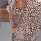 💞New arrival 60% OFF for a Limited Time!!👗Women's V-Neck Leopard Print Dress