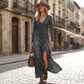 💃2026 Fashion New 50% OFF💝Women's Long Sleeve V-Neck Maxi Dress