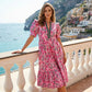 💕SPRING HOT SALE 50% OFF💕Women's Floral Print Puff Sleeve Maxi Dress