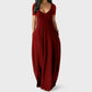 💃Spring Sale 50% OFF⏳Women's Round Neck Short Sleeve Casual Soft Fabric Long Dress