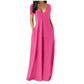 💃Spring Sale 50% OFF⏳Women's Round Neck Short Sleeve Casual Soft Fabric Long Dress