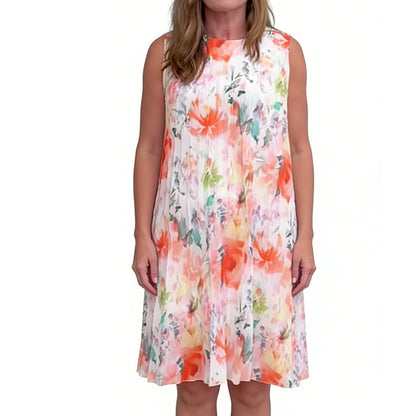 🎉Last Day Promotion 50% OFF💃Women’s Sleeveless Floral Print Pleated Dress