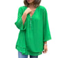 🔥LAST DAY SALE ONLY ￡13.99!!👚✨Double-Layer V-Neck Zipper 3/4 Sleeves Soft Tops – Elegant Design, Comfortable Fit & Versatile Style 🌸