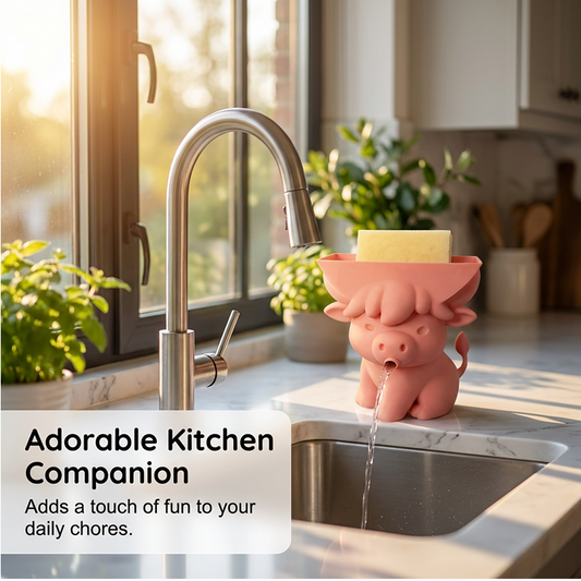 Cow Sponge Holder for Kitchen Sink