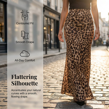👗💥Last Day Special Sale 49% OFF💃Women High Waisted Leopard Slim Fit Long Skirt