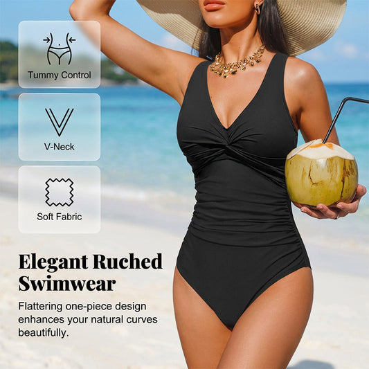 👙Last Day Promotion 70% OFF👚Women's Tummy Control One-Piece Swimsuit🔥