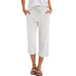👖LIMITED TIME 70% OFF! 🌿Women's Cotton-Linen Blend Cropped Pants – Wide Leg, Elastic Waist, Pockets🌱