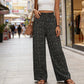 👖70% OFF NOW!✨⏰Women's Smocked High Waist Wide Leg Pants – Flattering Elasticated Waist, Flowy Linen-Blend Trousers for Casual & Summer Outfits👖