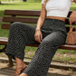 👖70% OFF NOW!✨⏰Women's Smocked High Waist Wide Leg Pants – Flattering Elasticated Waist, Flowy Linen-Blend Trousers for Casual & Summer Outfits👖