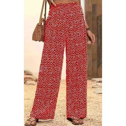 👖70% OFF NOW!✨⏰Women's Smocked High Waist Wide Leg Pants – Flattering Elasticated Waist, Flowy Linen-Blend Trousers for Casual & Summer Outfits👖