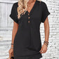 👗50% OFF NOW!⏰Women's Plain Button V Neck Tee Dress– Timeless solid colors & soft fabric – Perfect for work, brunch or summer days🌸