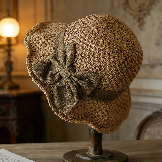 👒LAST DAY SALE ONLY ￡9.99!🌞Elegant Woven Straw Sun Hat with Bow