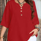 🏆Last Day Special Price ￡11.99!!🔥Women's Casual Button-Front V-Neck Top
