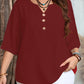 🏆Last Day Special Price ￡11.99!!🔥Women's Casual Button-Front V-Neck Top