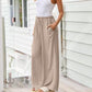 👖50% OFF NOW!🌿Women's Casual Lightweight Plain Trousers –✨Adjustable Drawstring,Side Pockets & Soft Drape