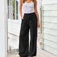 👖50% OFF NOW!🌿Women's Casual Lightweight Plain Trousers –✨Adjustable Drawstring,Side Pockets & Soft Drape
