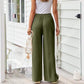 👖50% OFF NOW!🌿Women's Casual Lightweight Plain Trousers –✨Adjustable Drawstring,Side Pockets & Soft Drape
