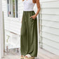 👖50% OFF NOW!🌿Women's Casual Lightweight Plain Trousers –✨Adjustable Drawstring,Side Pockets & Soft Drape