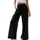 👖50% OFF NOW!🌿Women's Casual Lightweight Plain Trousers –✨Adjustable Drawstring,Side Pockets & Soft Drape