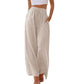 👖50% OFF NOW!🌿Women's Casual Lightweight Plain Trousers –✨Adjustable Drawstring,Side Pockets & Soft Drape