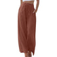 👖50% OFF NOW!🌿Women's Casual Lightweight Plain Trousers –✨Adjustable Drawstring,Side Pockets & Soft Drape
