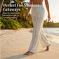 👖 50% OFF NOW! Women's Striped Drawstring Wide-Leg Pants – Lightweight, Breathable & Adjustable Waist For Casual Chic ✨🍃