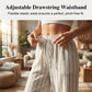 👖 50% OFF NOW! Women's Striped Drawstring Wide-Leg Pants – Lightweight, Breathable & Adjustable Waist For Casual Chic ✨🍃