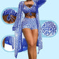 📢📢60% OFF !! ⏰Women's 3-Piece Geometric Print Swimwear Set