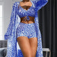 📢📢60% OFF !! ⏰Women's 3-Piece Geometric Print Swimwear Set