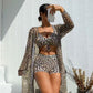 📢📢60% OFF !! ⏰Women's 3-Piece Geometric Print Swimwear Set