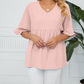 💖LAST DAY SALE 50% OFF💷👕Women's Tops Casual V Neck Ruffle Sleeve T Shirts Babydoll Loose Fit Peplum Top🌿