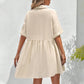 💃2026 Summer Hot Sale 70% OFF✨Women's Short Sleeve Button Down Textured Babydoll Dress Dress with Pockets