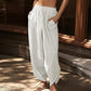 👖Hot Sale 50% OFF !✨Women's Baggy Wide Leg Pants Casual Elastic Waisted Palazzo Harem Pants with Pockets