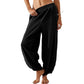 👖Hot Sale 50% OFF !✨Women's Baggy Wide Leg Pants Casual Elastic Waisted Palazzo Harem Pants with Pockets