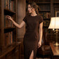 👗LIMITED-TIME 50% OFF!✨Women's Elegant Waist Twist High Slit Sleeveless Midi Dress– Waist-Cinching, Elegant, Flowing Silhouette 💃
