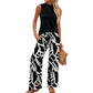 ⏰Hot Sale 50% OFF👍Women's Sleeveless Top & Printed Wide-Leg Pants Set