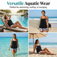 🎉LAST DAY SPECIAL PRICE ONLY ￡14.99!!🌸 Plus Size Friendly Tankini & Boyshort Swim Set – Quick Dry Beach Swimwear 🏊‍♀️