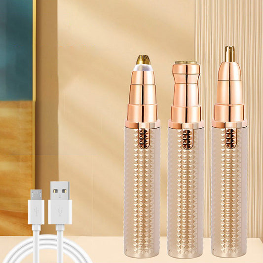 📢LAST DAY SALE 60% OFF :ONLY ￡10.99⚡50K+ SOLD💕🪮3-in-1 Electric Eyebrow Trimmer – Interchangeable Heads for Brows, Face, and Detail Trimming🔁