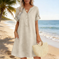👗Summer Hot Sale 70% OFF✨👗Women's V-Neck Tunic Dress – Relaxed Fit, Pockets & Breathable