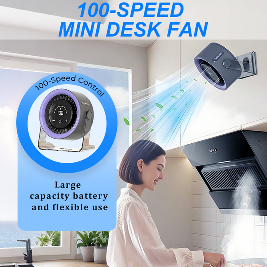 🏆LAST DAY SALE 50% 🍃Desk Fan – USB Rechargeable with LED Display 📊 | 100 Speeds, 120° Tilt & Full Oscillation ↔️ | Ultra-Quiet for Bedroom 😴, Office 🖥️ & Camping 🏕️ | Up to 24H Battery ⚡ | UK Designed 💡🇬🇧