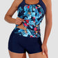 🩱2026 Hot Sale 49% OFF👙Tankini Swimsuits Tummy Control Two Piece Blouson Bathing Suit